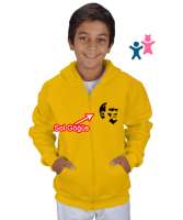 Mustafa Kemal Atatürk Sarı Çocuk Kapüşonlu Hoodie Fermuarlı - Tisho