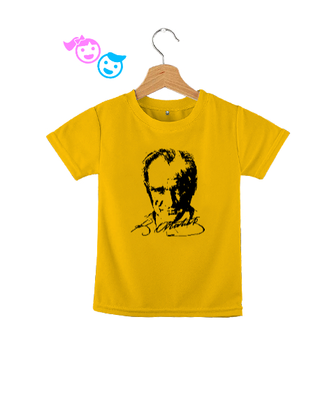 Tisho - Mustafa Kemal Atatürk Sarı Çocuk Unisex