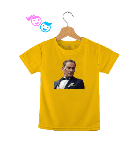 Tisho - Mustafa Kemal Atatürk Sarı Çocuk Unisex