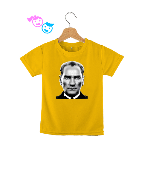 Tisho - Mustafa Kemal Atatürk Sarı Çocuk Unisex