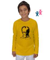 Mustafa Kemal Atatürk Sarı Çocuk Unisex Uzunkollu - Tisho