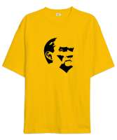 Mustafa Kemal Atatürk Sarı Oversize Unisex Tişört - Tisho