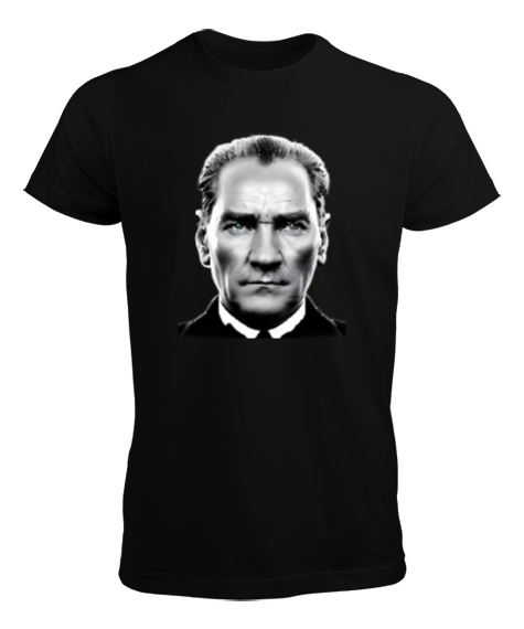 Tisho - Mustafa Kemal Atatürk Siyah Erkek Tişört