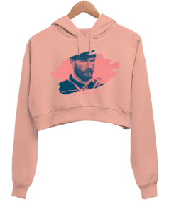 Mustafa Kemal Atatürk Sözleri Türkiye Askeri Kadın Crop Hoodie Kapüşonlu Sweatshirt - Tisho