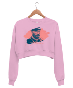 Mustafa Kemal Atatürk Sözleri Türkiye Askeri Kadın Crop Sweatshirt - Tisho