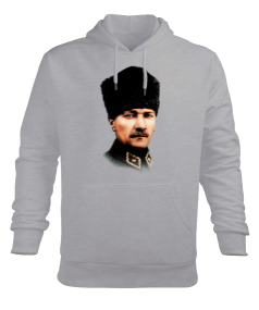 Mustafa Kemal Atatürk T3 Erkek Kapüşonlu Hoodie Sweatshirt - Tisho