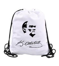 Mustafa Kemal Atatürk Tasarımlı Büzgülü Spor Çanta - Tisho