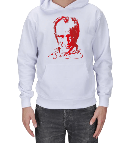 Tisho - Mustafa Kemal Atatürk Tasarımlı Erkek Kapşonlu