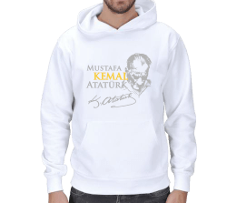 Mustafa Kemal Atatürk Tasarımlı Erkek Kapşonlu - Tisho