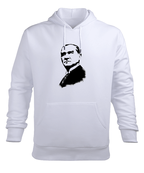 Tisho - Mustafa Kemal Atatürk tasarımlı Erkek Kapüşonlu Hoodie Sweatshirt