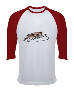 Mustafa Kemal Atatürk Tasarımlı Orjinal Reglan 3/4 Kol Unisex Tişört - Tisho
