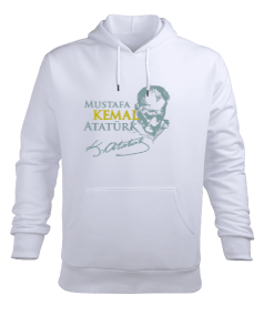 Mustafa Kemal Atatürk-tisho Erkek Kapüşonlu Hoodie Sweatshirt - Tisho