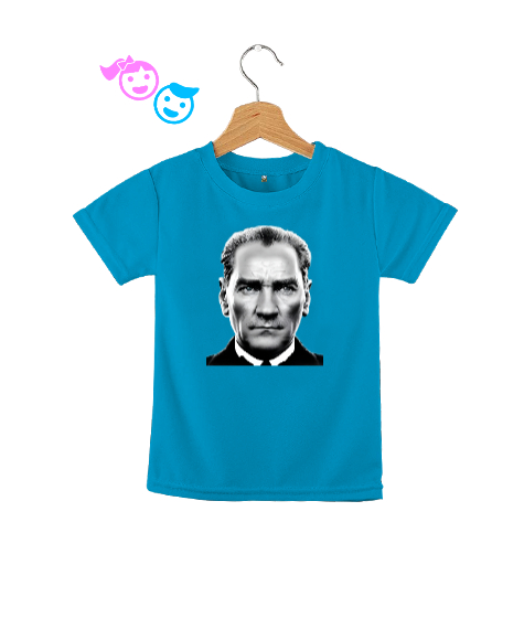 Tisho - Mustafa Kemal Atatürk Turkuaz Çocuk Unisex