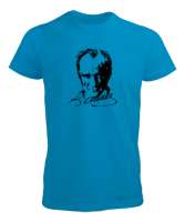 Mustafa Kemal Atatürk Turkuaz Erkek Tişört - Tisho