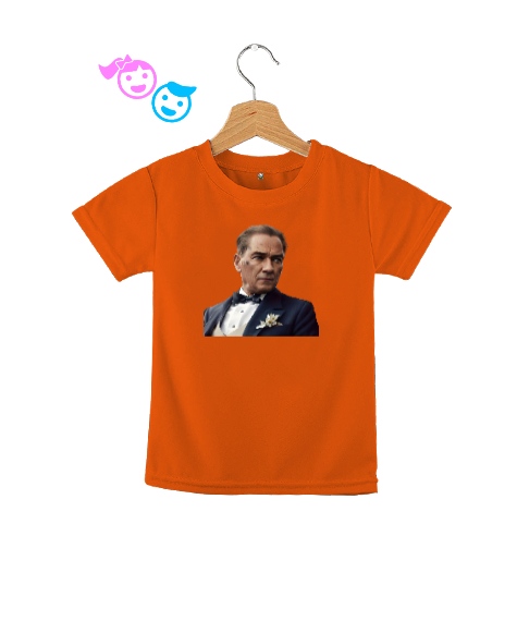 Tisho - Mustafa Kemal Atatürk Turuncu Çocuk Unisex