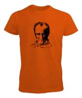 Mustafa Kemal Atatürk Turuncu Erkek Tişört - Tisho