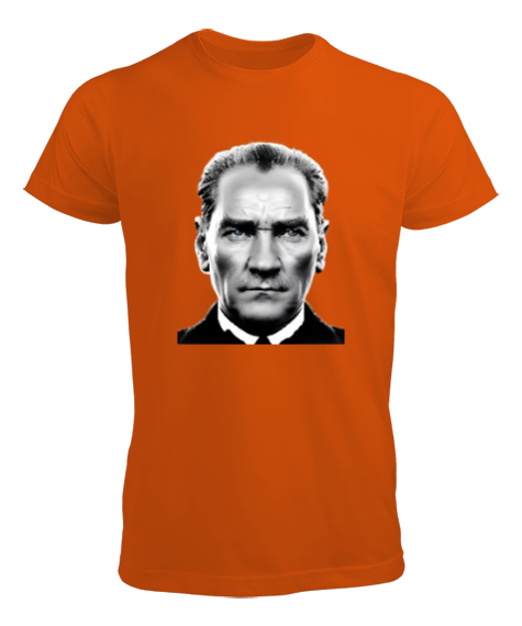 Tisho - Mustafa Kemal Atatürk Turuncu Erkek Tişört