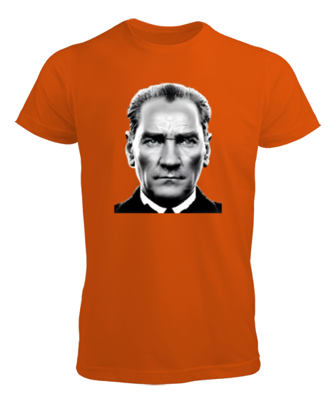 Tisho - Mustafa Kemal Atatürk Turuncu Erkek Tişört