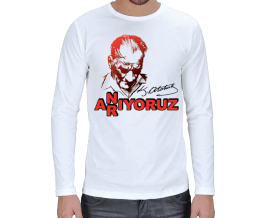 Mustafa Kemal Atatürk Uzun Kollu Erkek Tişört Erkek Uzun Kol - Tisho