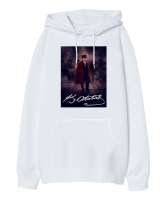 Mustafa Kemal Atatürk V5 Beyaz Oversize Unisex Kapüşonlu Sweatshirt - Tisho