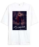 Mustafa Kemal Atatürk V5 Beyaz Oversize Unisex Tişört - Tisho