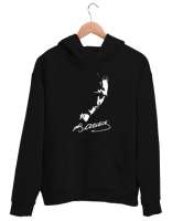 Mustafa Kemal Atatürk Ve İmzası V2 Siyah Unisex Kapşonlu Sweatshirt - Tisho