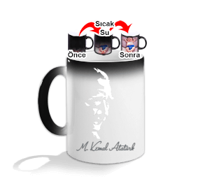 Mustafa Kemal Atatürk Ve Türkiye Sihirli Kupa Bardak - Thumbnail