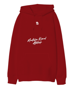 Mustafa Kemal Atatürkün Bursa Nutku Oversize Unisex Kapüşonlu Sweatshirt - Tisho