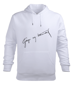 Mustafa kemal imzali Erkek Kapüşonlu Hoodie Sweatshirt - Tisho