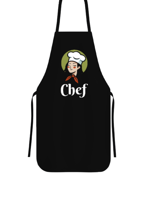 Tisho - Mutfağın Şefi - Chef V3 Siyah Mutfak Önlüğü