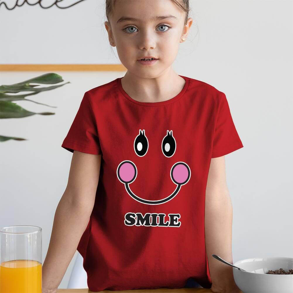 Tisho - Mutlu Kız Çocuk Tişört - Tekli Kombin