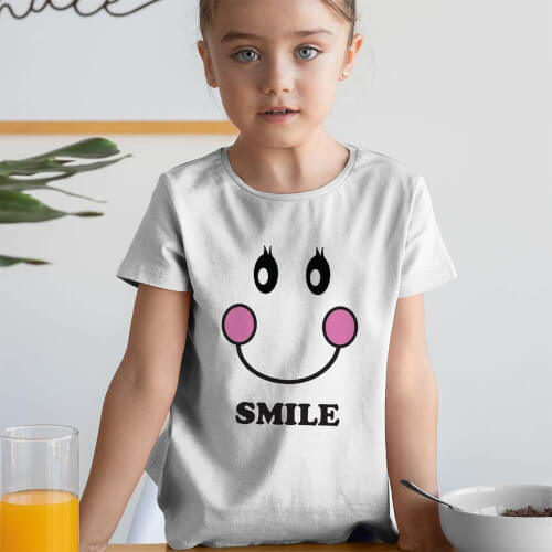 Tisho - Mutlu Kız Çocuk Tişört - Tekli Kombin (1)