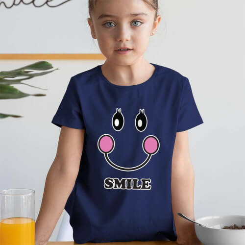 Mutlu Kız Çocuk Tişört - Tekli Kombin