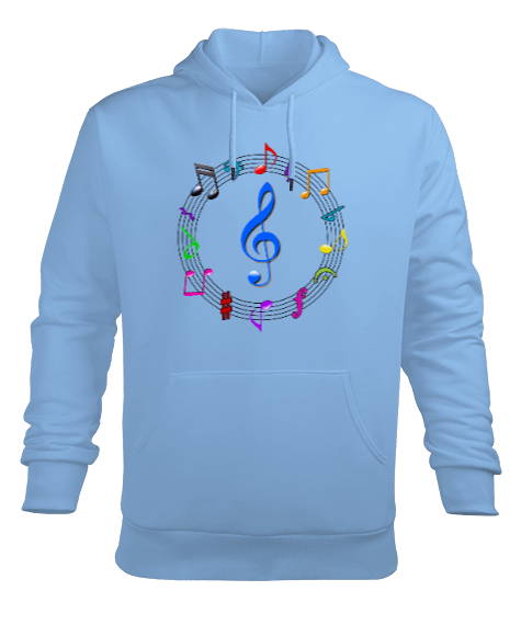 Tisho - MÜZİK Erkek Kapüşonlu Hoodie Sweatshirt