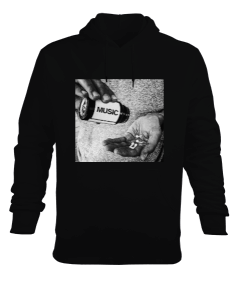 Müzik Kapşonlu Sweatshirt Erkek Kapüşonlu Hoodie Sweatshirt - Thumbnail