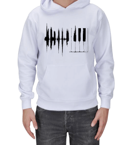 Müzik ve Kalp Atışı Erkek Kapşonlu - Tisho