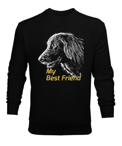 Tisho - My Best Friend - En İyi Arkadaşım Siyah Erkek Sweatshirt