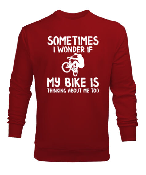 Tisho - My Bike Kırmızı Erkek Sweatshirt