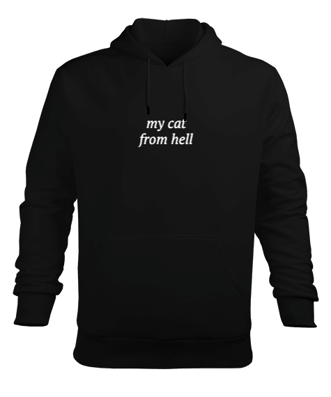 Tisho - my cat from hell hoodie Erkek Kapüşonlu Hoodie Sweatshirt