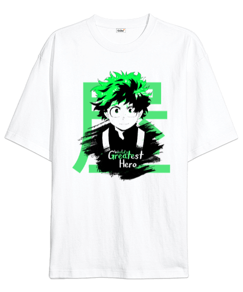 Tisho - My Hero Academia Deku Oversize Unisex Tişört