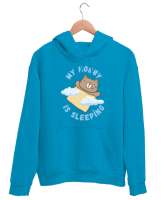 My Hobby İs Sleeping Turkuaz Unisex Kapşonlu Sweatshirt - Tisho