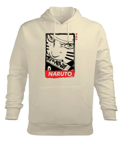 Tisho - Naruto Anime Tasarım Baskılı Erkek Kapüşonlu Hoodie Sweatshirt
