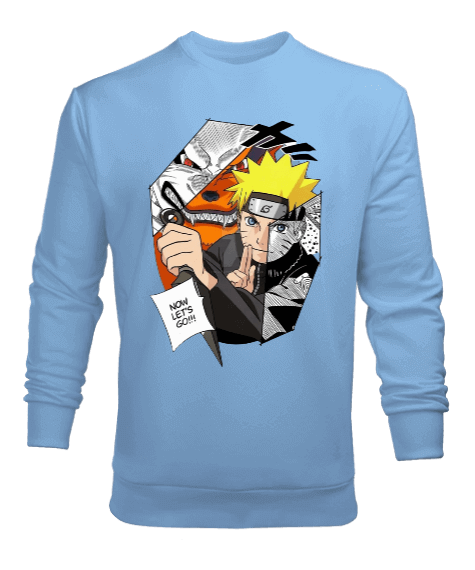 Tisho - Naruto Anime Tasarım Baskılı Erkek Sweatshirt