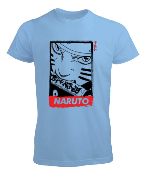 Tisho - Naruto Anime Tasarım Baskılı Erkek Tişört