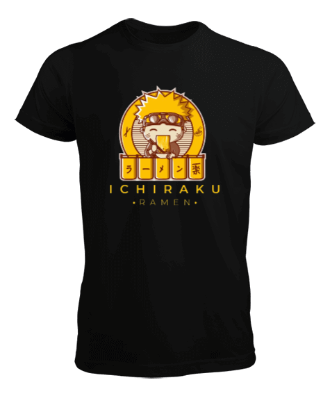 Naruto Ichıraku Ramen Tasarım Baskılı Erkek Tişört