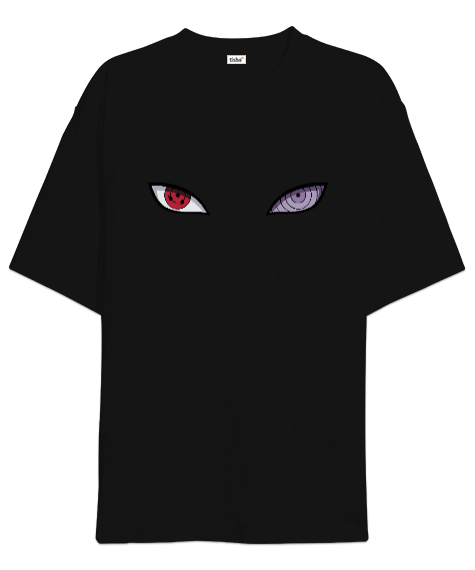 Tisho - Naruto sasuke göz Oversize Unisex Tişört
