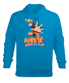 Tisho - Naruto Shippuuden Anime Karakteri Uzumaki Naruto Erkek Kapüşonlu Hoodie Sweatshirt