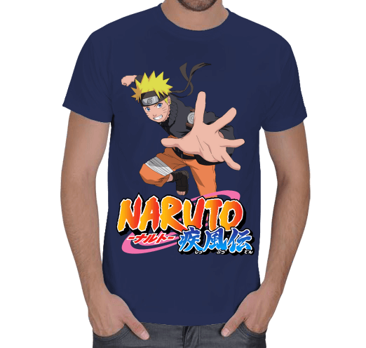 Tisho - Naruto Shippuuden Anime Karakteri Uzumaki Naruto Erkek Tişört