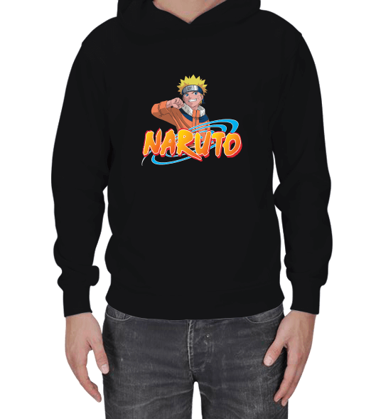 Tisho - Naruto Tasarımlı Erkek Kapşonlu