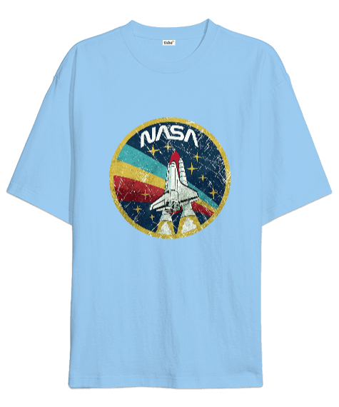 Tisho - Nasa Tasarım Baskılı Oversize Unisex Tişört